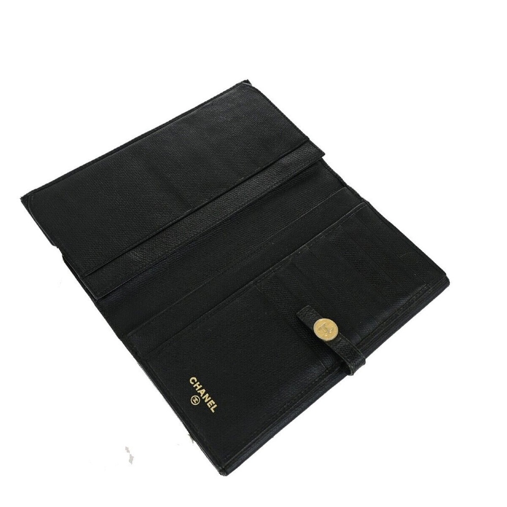 Authentic Chanel Black Leather CC Emblem Wallet - Picture 3 of 7